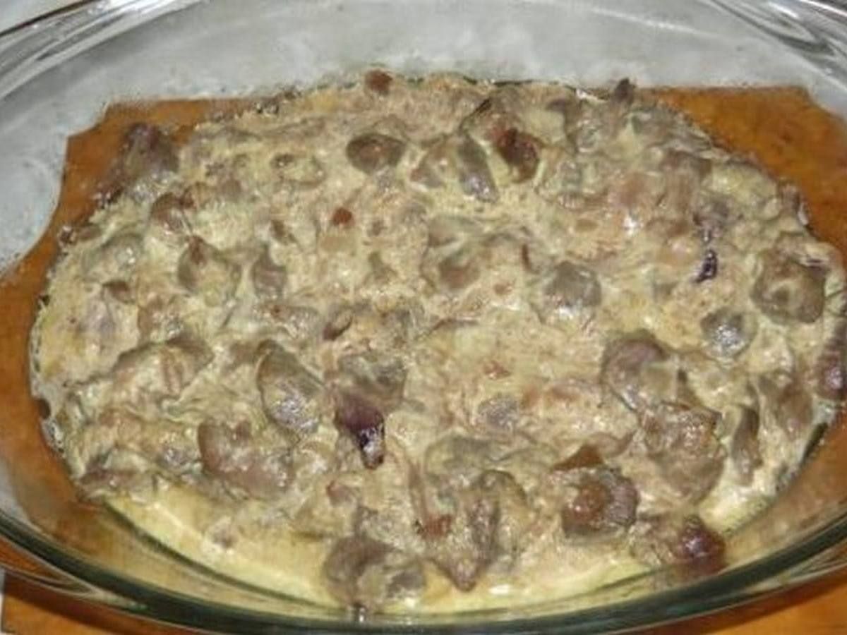 Рецепт горячего блюда из куриных желудков