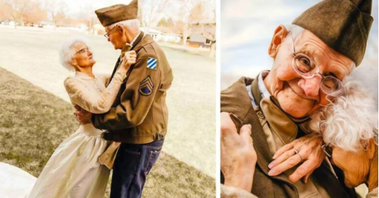 Ponad 70 lat małżeństwa. Ta para chciała powtórzyć swoją ślubną sesję zdjęciową: niektóre ujęcia mogą wywołać łzy w oczach