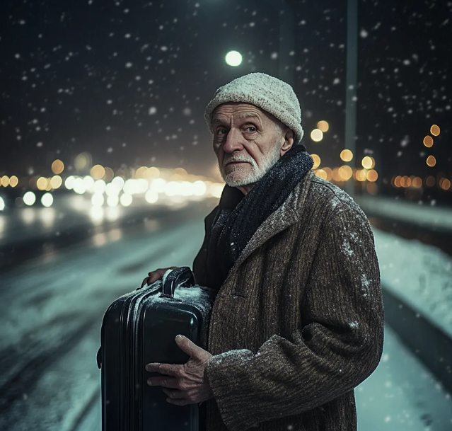 Zabrałem starszego mężczyznę na samotną zimową drogę, a jego nocleg na zawsze zmienił moje życie