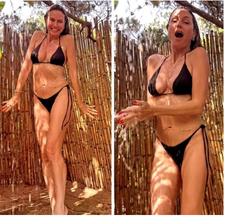 „Jej figura bikini to prawdziwe dzieło sztuki!” Heidi Klum, lat 50, tańczyła zaciekle pod prysznicem