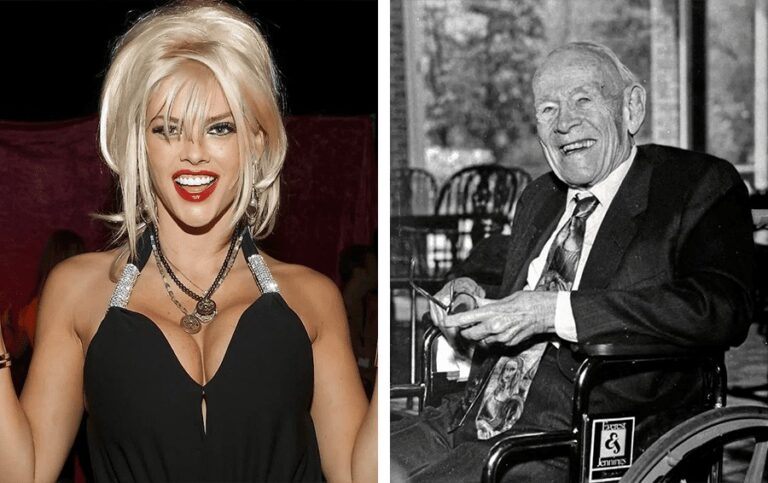 „Młoda dziewczyna poślubiona starszemu mężczyźnie”: Jak młoda modelka Anna Nicole Smith została żoną 90-letniego potentata?