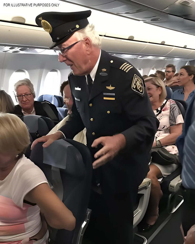Przed opuszczeniem samolotu pilot zauważa ostatniego pasażera w środku, który jest jego repliką
