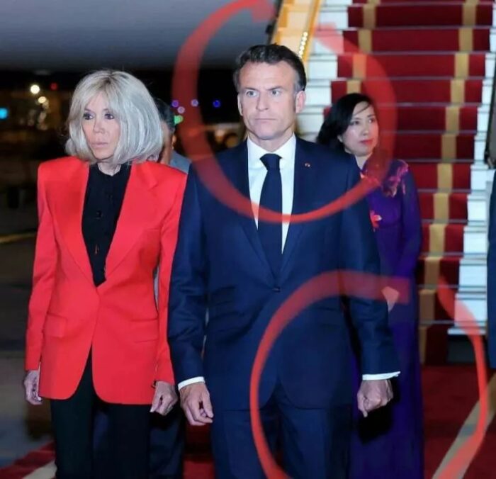 Daj spokój! Pierwsza Dama Francji miała rodzinną sprzeczkę na przejściu.