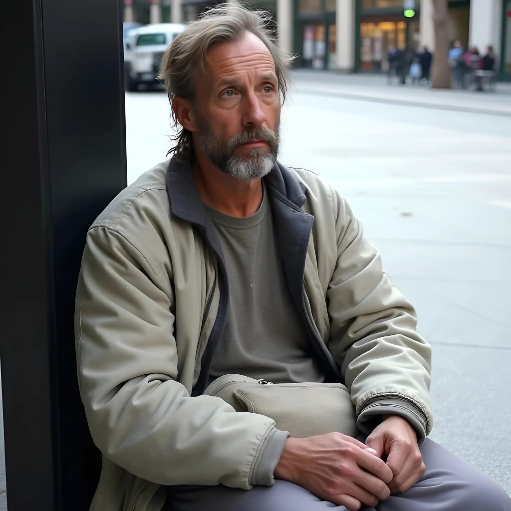 Nie miał domu, nie miał rodziny — poza kotem, który każdej nocy spał na jego piersi.