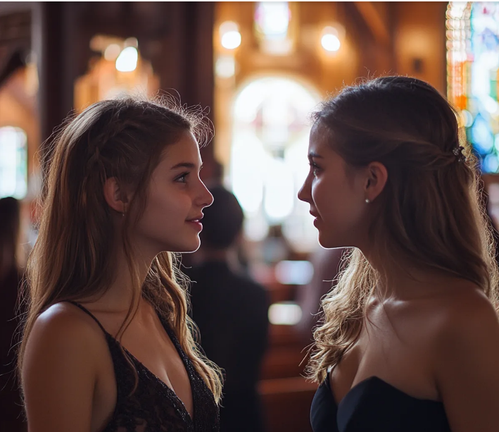 Zauważyłam coś dziwnego u panny młodej na ślubie mojej najlepszej przyjaciółki — kiedy podniosłam jej suknię, wszyscy byli w szoku.