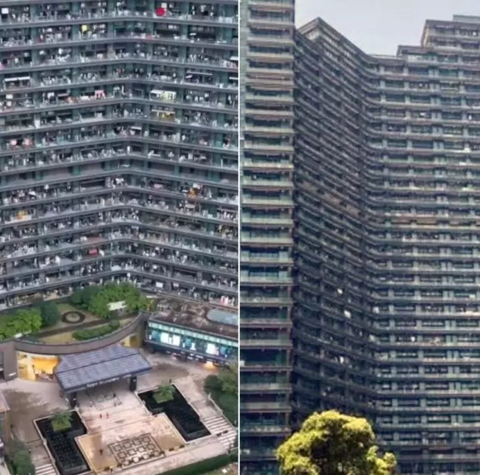 Niesamowity kompleks mieszkaniowy w Chinach, w którym mieszka ponad 30 000 osób. To się nazywa skala!
