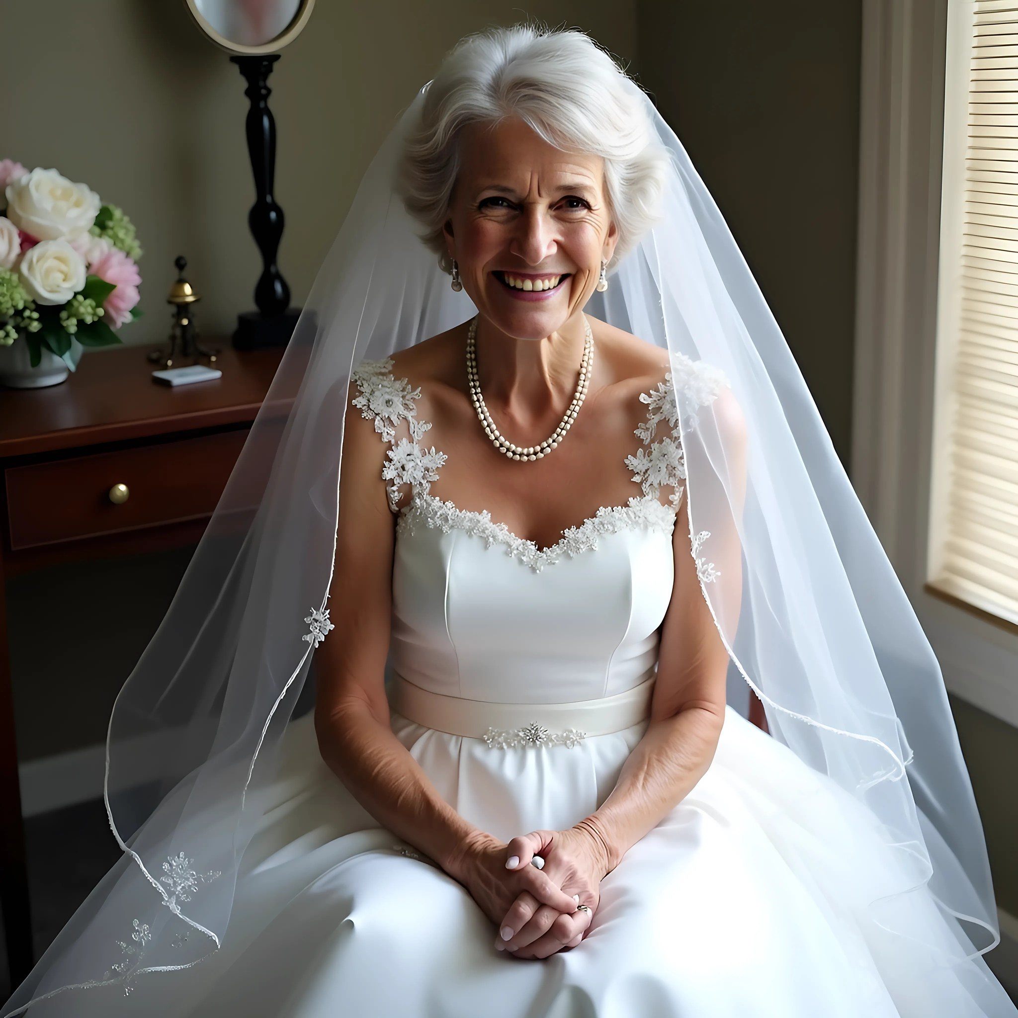 Moja synowa śmiała się ze mnie, że założyłam różową sukienkę, którą sama uszyłam na swoje wesele w wieku 60 lat — dopóki mój syn nie wziął mikrofonu i nie postawił jej w miejscu.