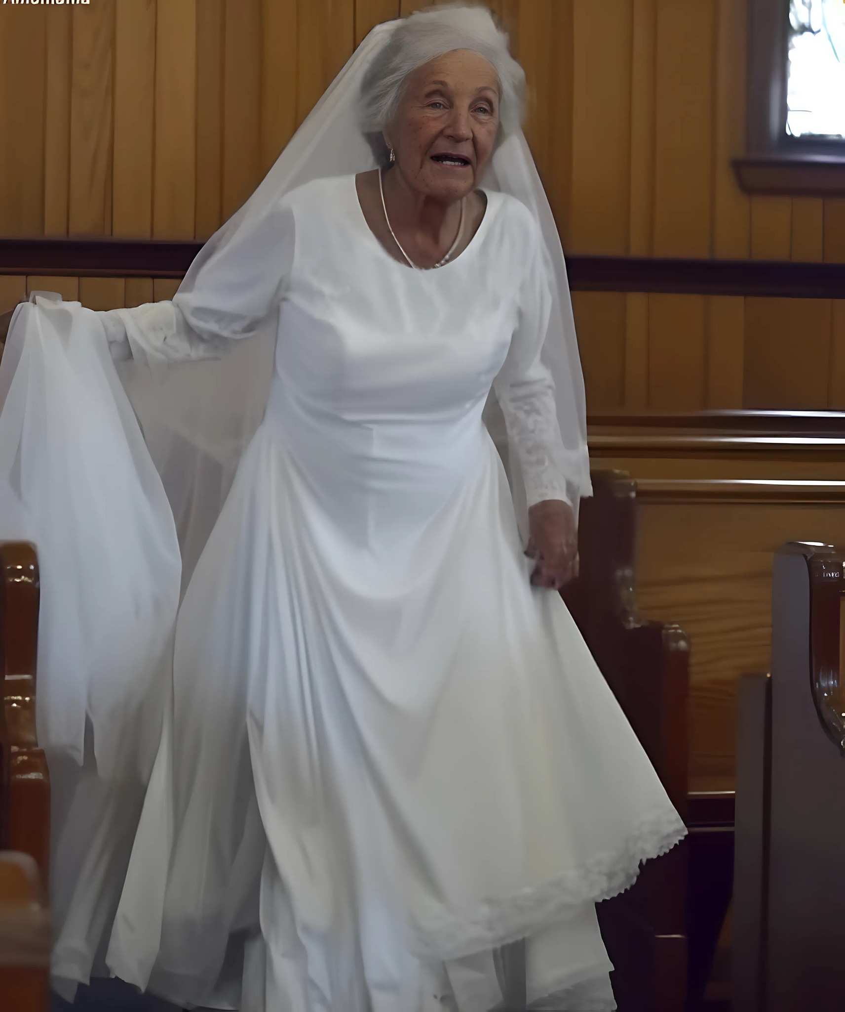 Moja synowa roześmiała się, gdy zobaczyła różową suknię ślubną, którą uszyłam dla siebie. Nie mogłam sobie nawet wyobrazić, że mój syn stanie w mojej obronie.