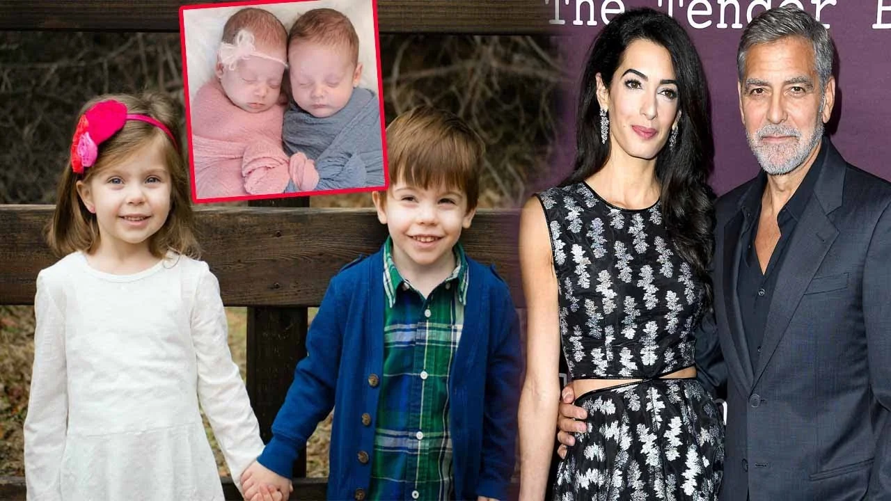 Dziedzice George'a Clooneya. Bliźniacy, którzy są niezwykle podobni do swojego słynnego ojca.