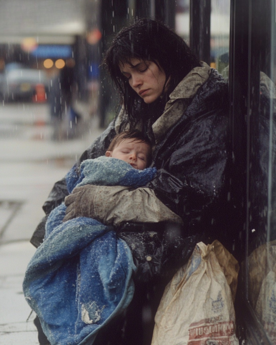 W Święto Dziękczynienia oddałem swój płaszcz bezdomnej kobiecie. Dwa lata później pojawiła się u moich drzwi — z czarnym plecakiem w rękach.