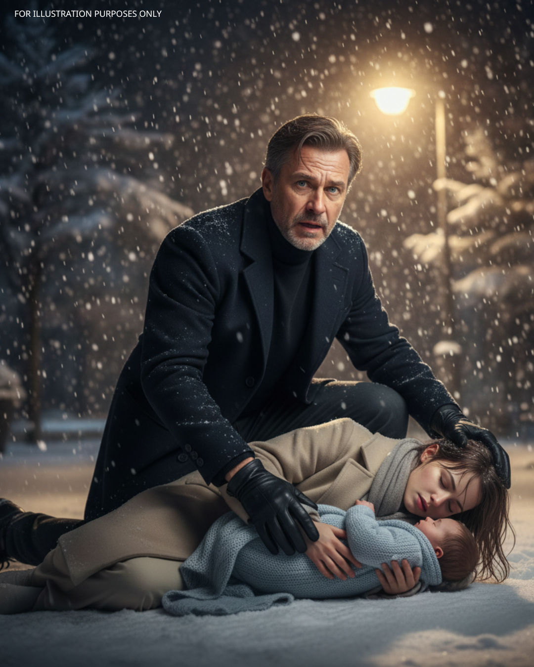 Zatrzymał się na śniegu, aby uratować matkę i jej bliźniaki — nie wiedząc, że zniszczy to życie, które uważał za swoje.