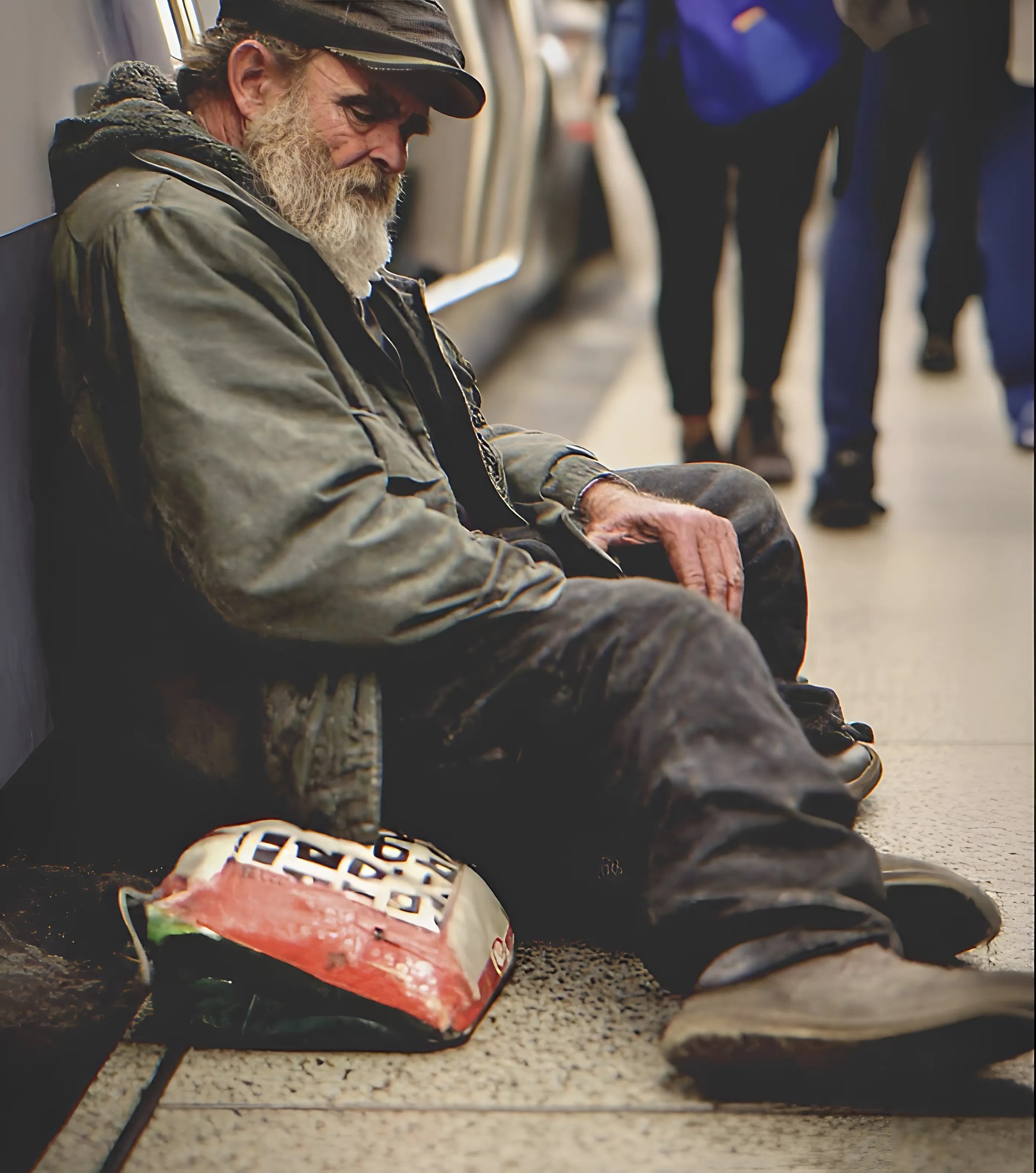 Przebrałem się za bezdomnego i wszedłem do ogromnego supermarketu, aby wybrać swojego następcę.