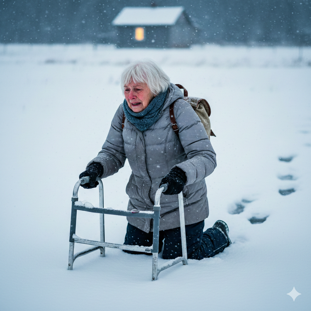 Szło mi pięć godzin przez śnieg, żeby zobaczyć mojego nowo narodzonego wnuka — mój syn zatrzasnął mi drzwi przed nosem.