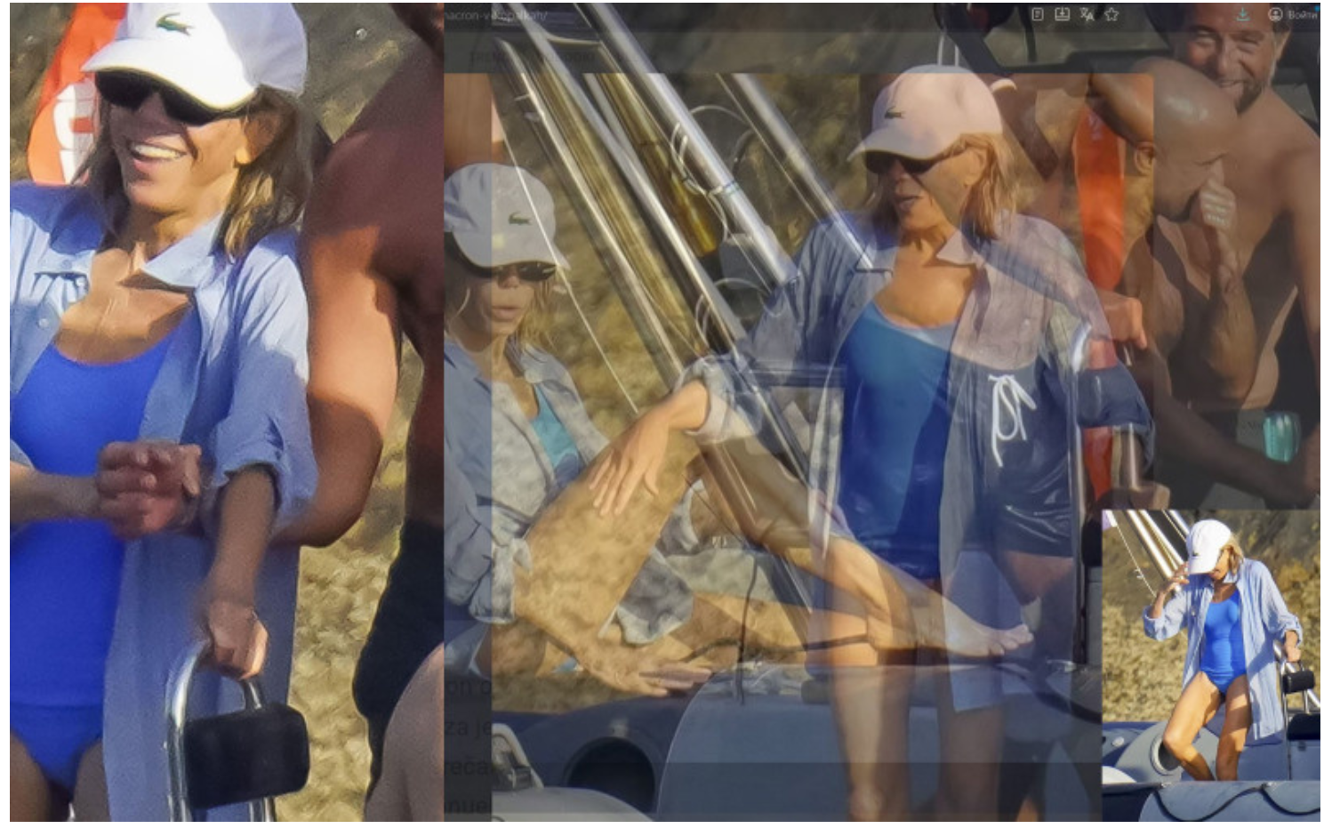 Zdjęcia Brigitte Macron w kostiumie kąpielowym zachwyciły użytkowników sieci