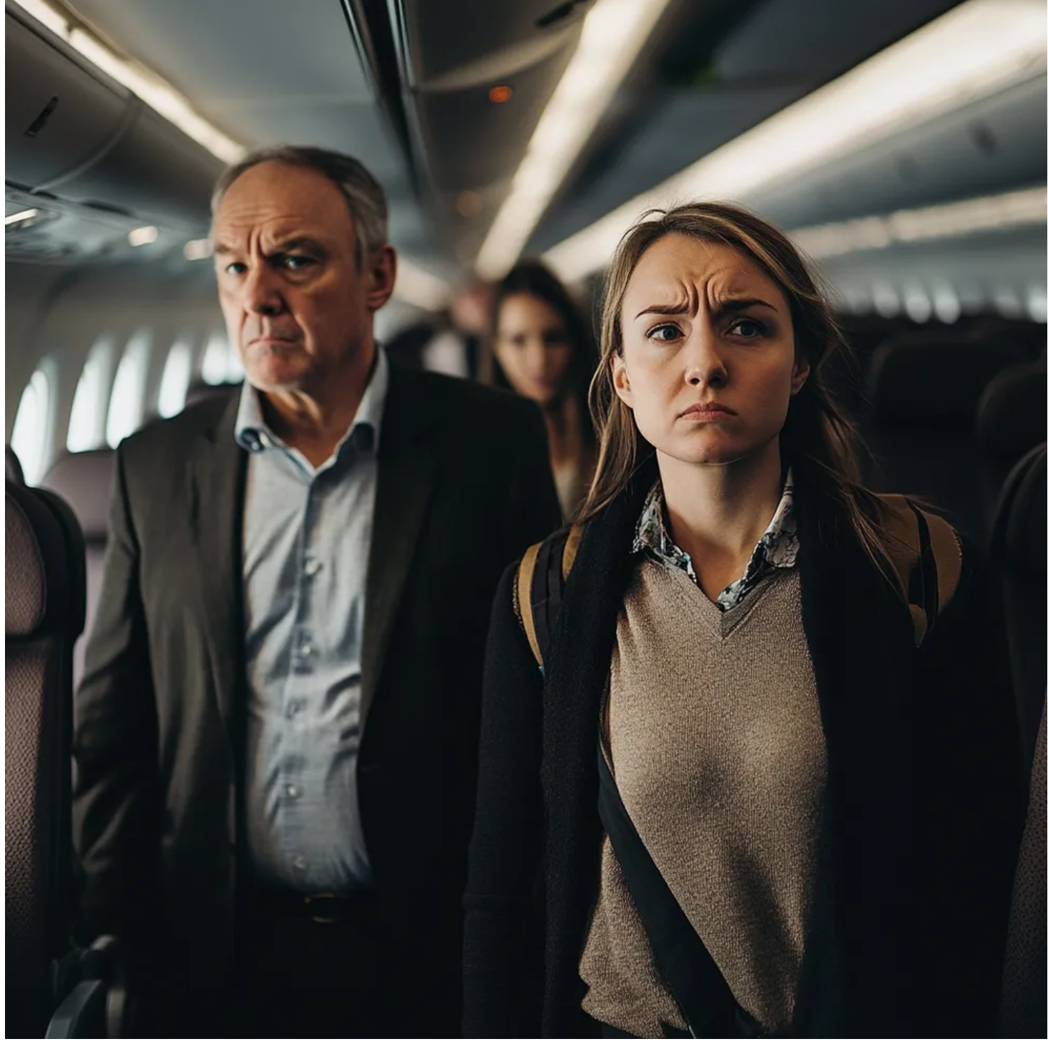 Matka, która zasnęła z noworodkiem na rękach, nie zauważyła, że oparła się o pasażera pierwszej klasy siedzącego obok niej.