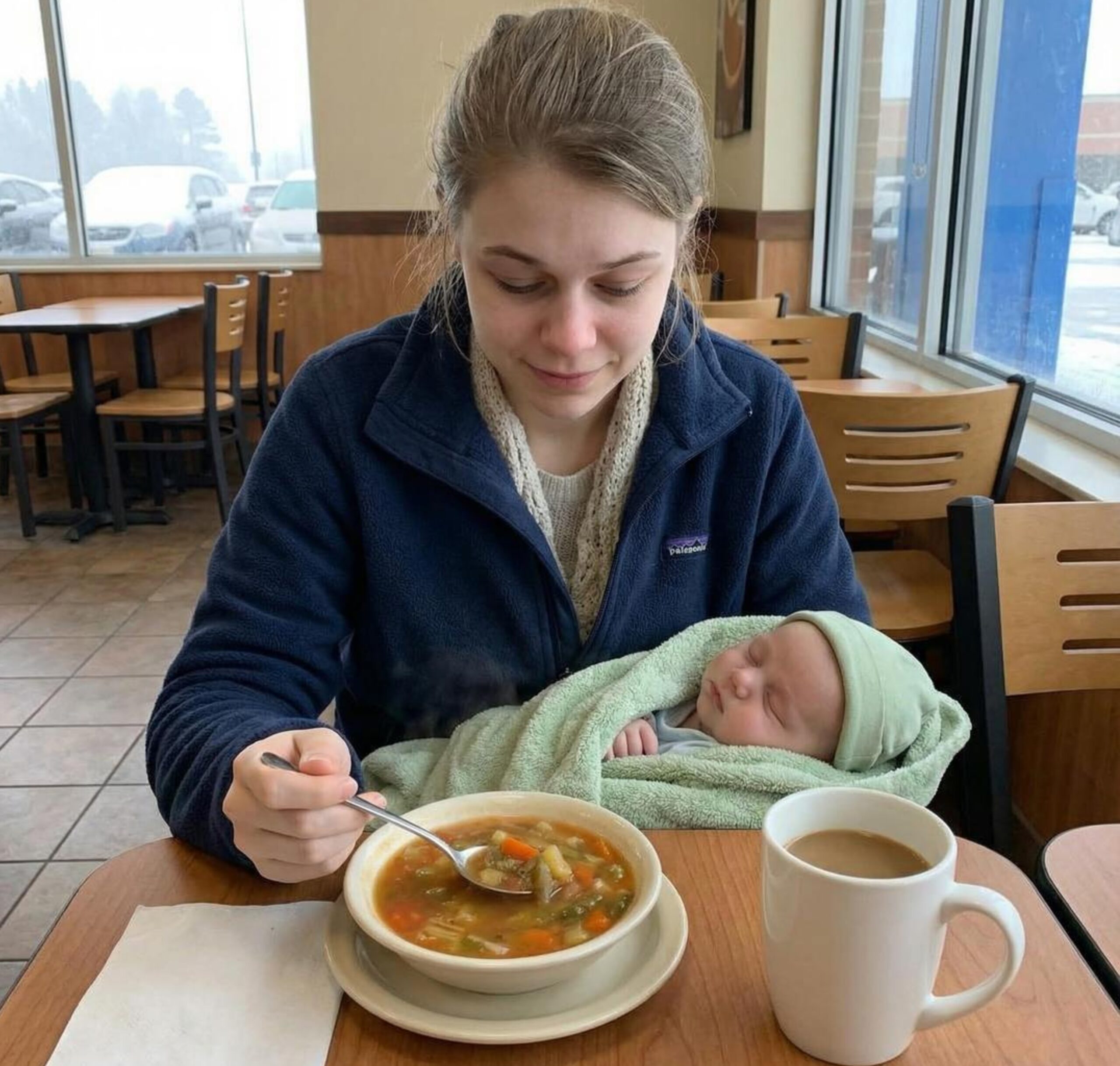 Pomogłem młodej mamie z dzieckiem w sklepie spożywczym – trzy dni później przed moim domem zaparkował duży czarny SUV.