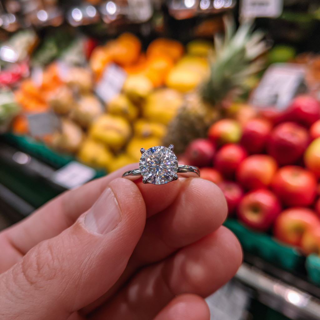 Znalazłem na półce w supermarkecie pierścionek z brylantem i zwróciłem go właścicielce — a następnego dnia przed moimi drzwiami zatrzymał się mercedes.