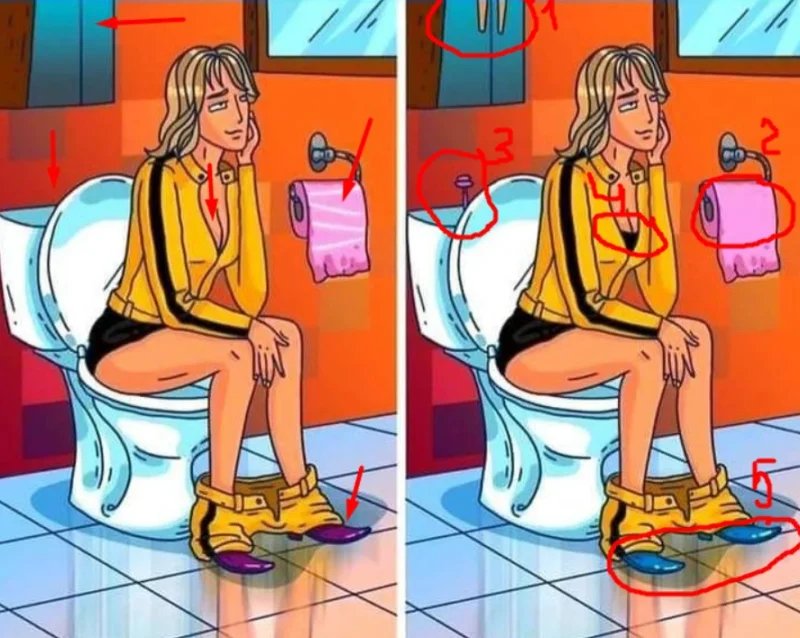 Tylko osoby z IQ 140 mogą znaleźć wszystkie 5 różnic.