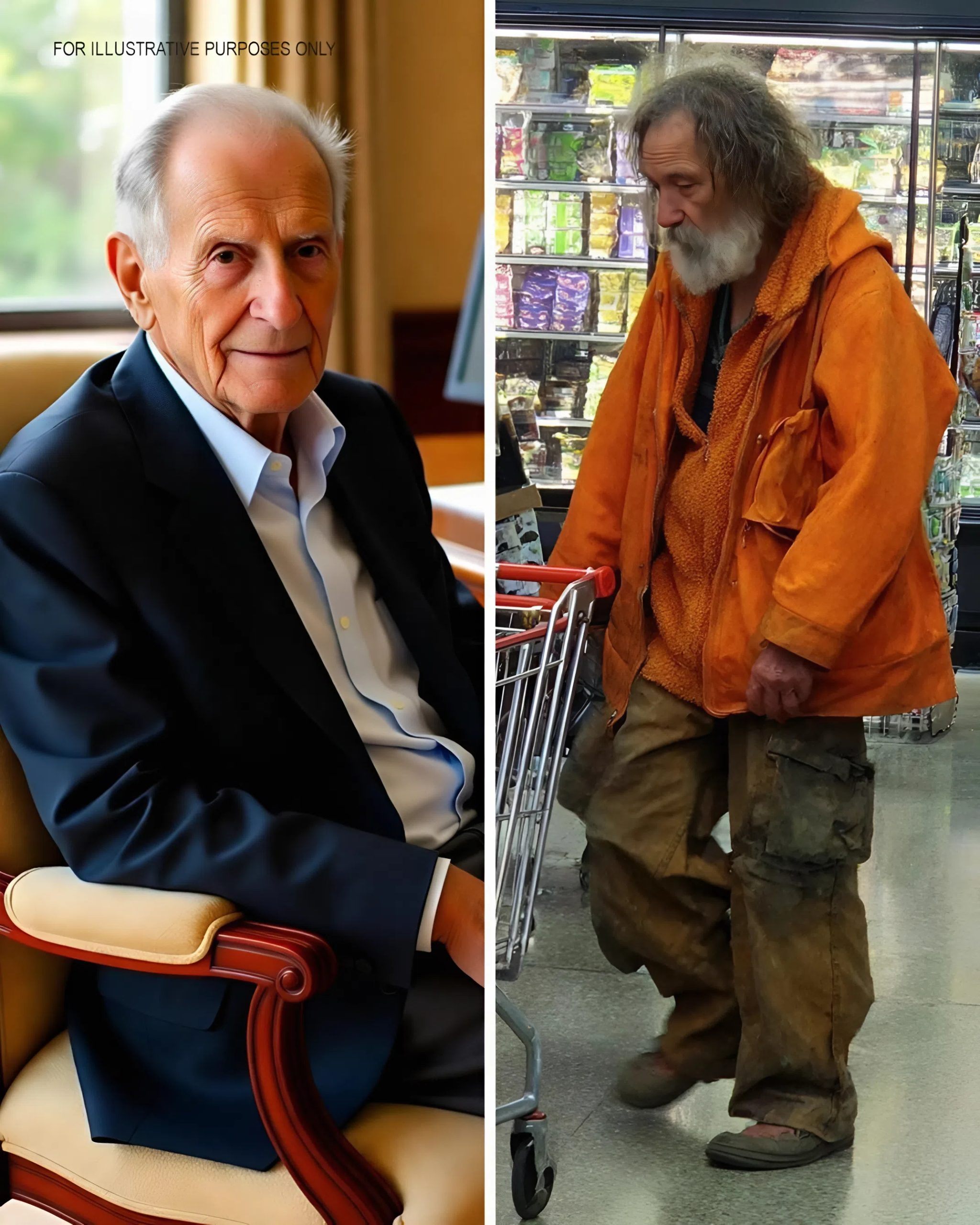 Przebrałem się za żebraka i poszedłem do mojego supermarketu — żeby sprawdzić, kto zasługuje na spadek